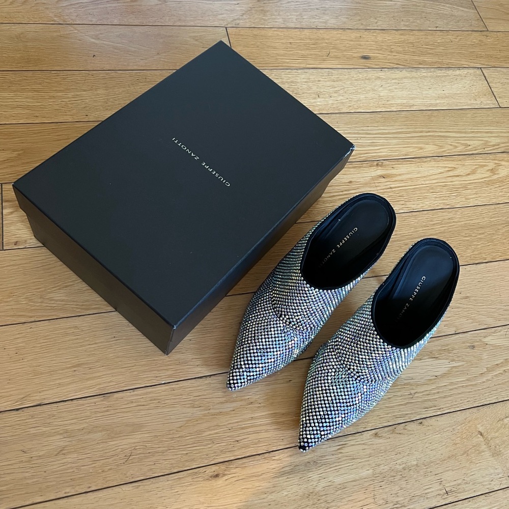 Giuseppe Zanotti Sparkle Mule Heels